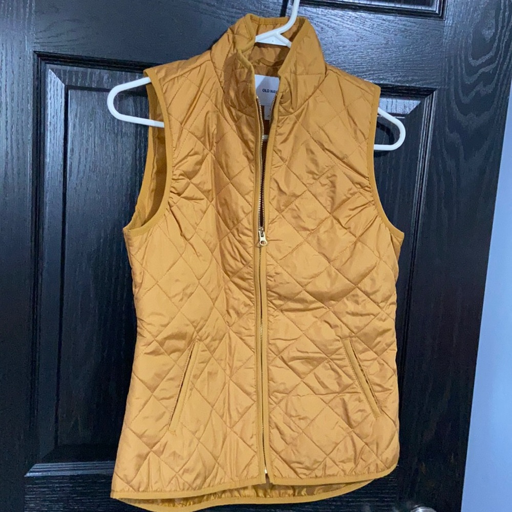 Mustard yellow vest